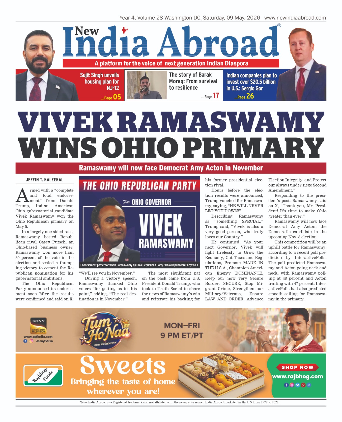 Vivek Ramaswamy Wins Ohio Primary