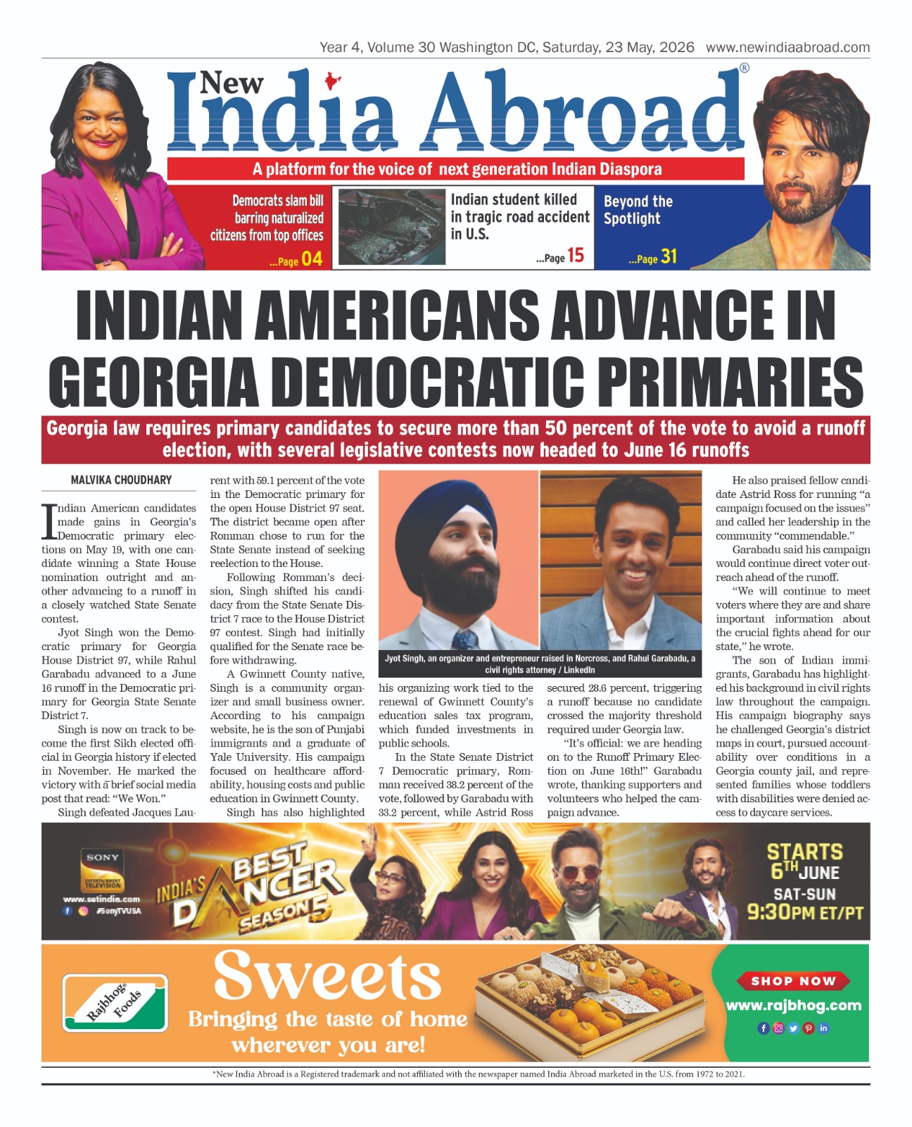 Indian Americans Advance in Georgia Democratic Primaries