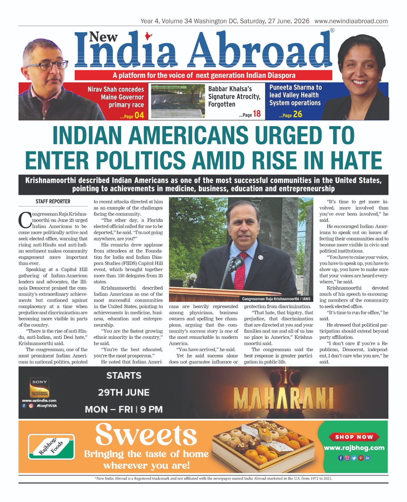 Indian Americans Urged To Enter Politics